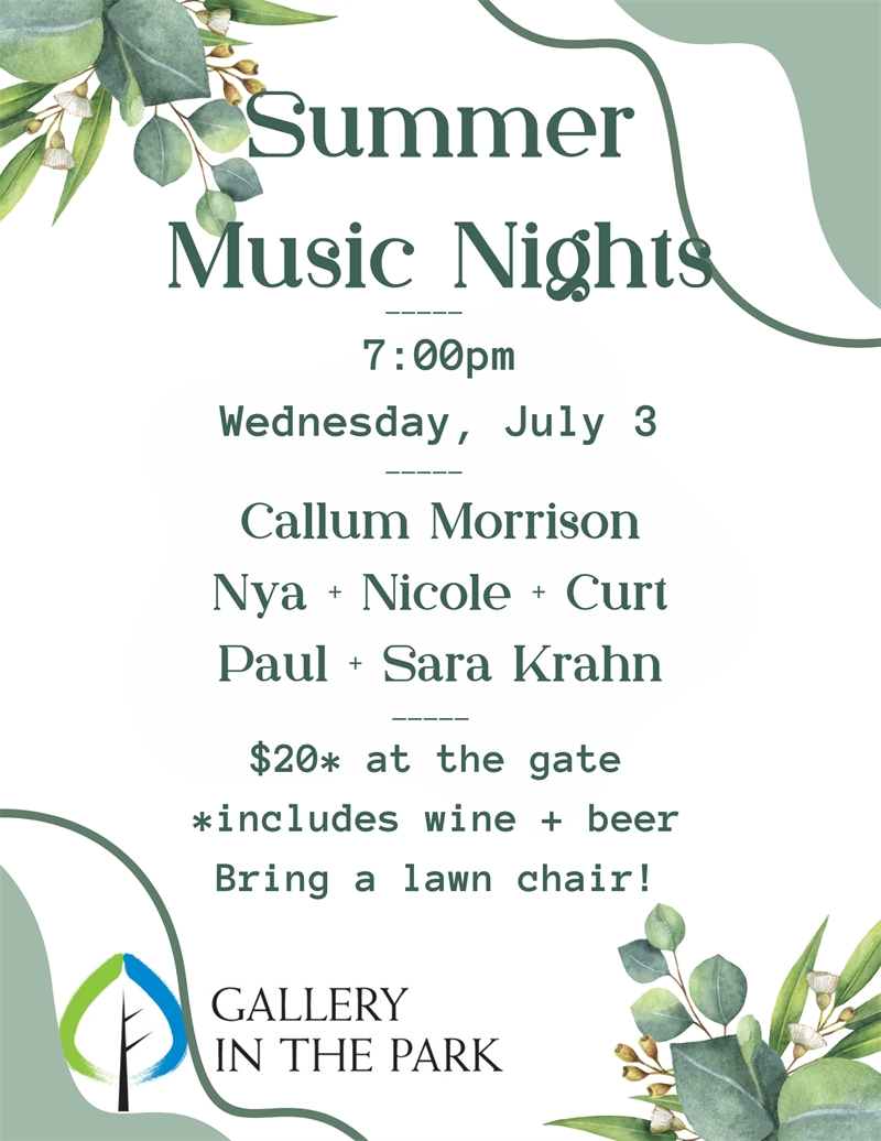 Gallery in the Park Summer Music Night